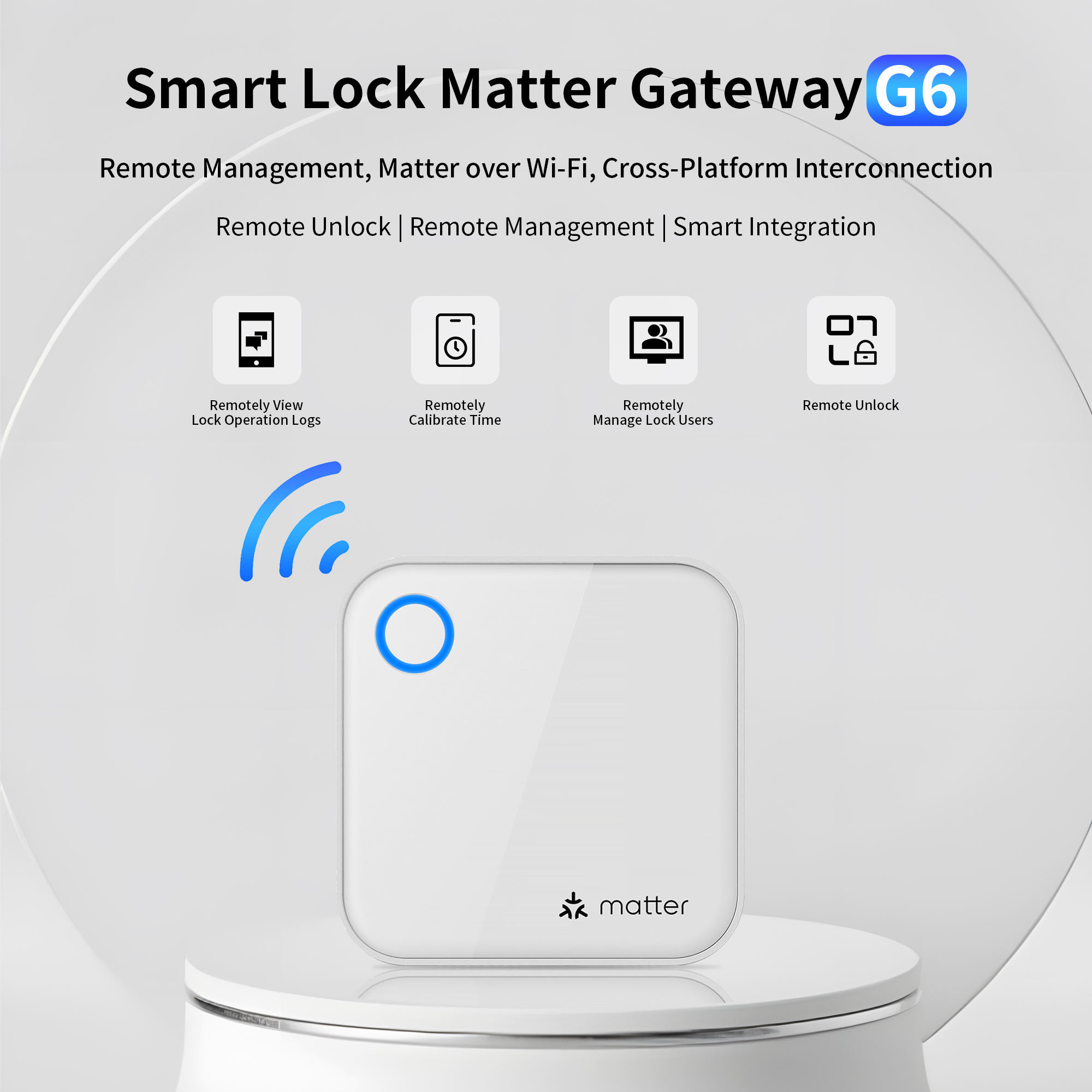 G6 TTLock Matter Gateway Smart WiFi Gateway for Electronic Door Lock