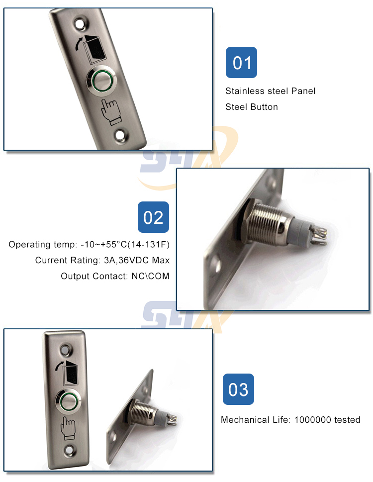 Paslanmaz çelik anahtar düğmesi-EB-12A