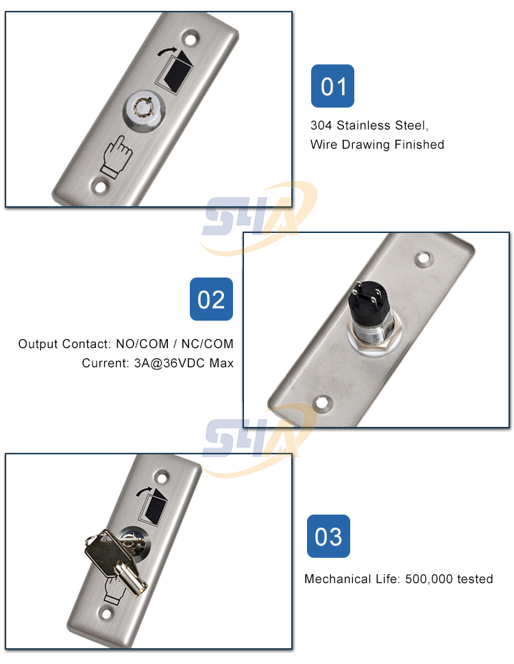 Kapı anahtarı paslanmaz çelik düğme-EB-12B