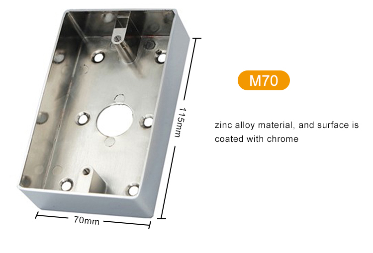 Anahtar alt kutusu çinko alaşımlı metal kutu-M70