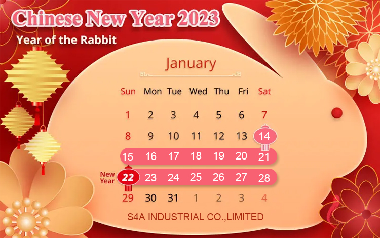 2023'te S4A Çin Yeni Yılı tatili
