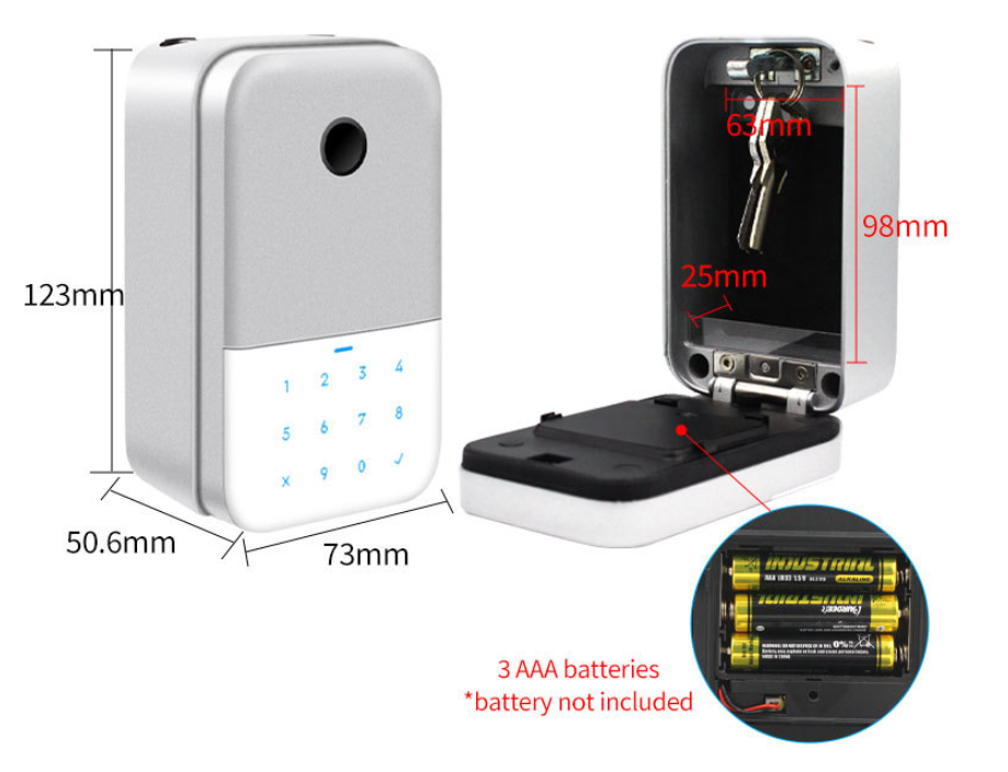 KB2 TTLock Bluetooth Password Key Box, Mobile App to Control Lock Box